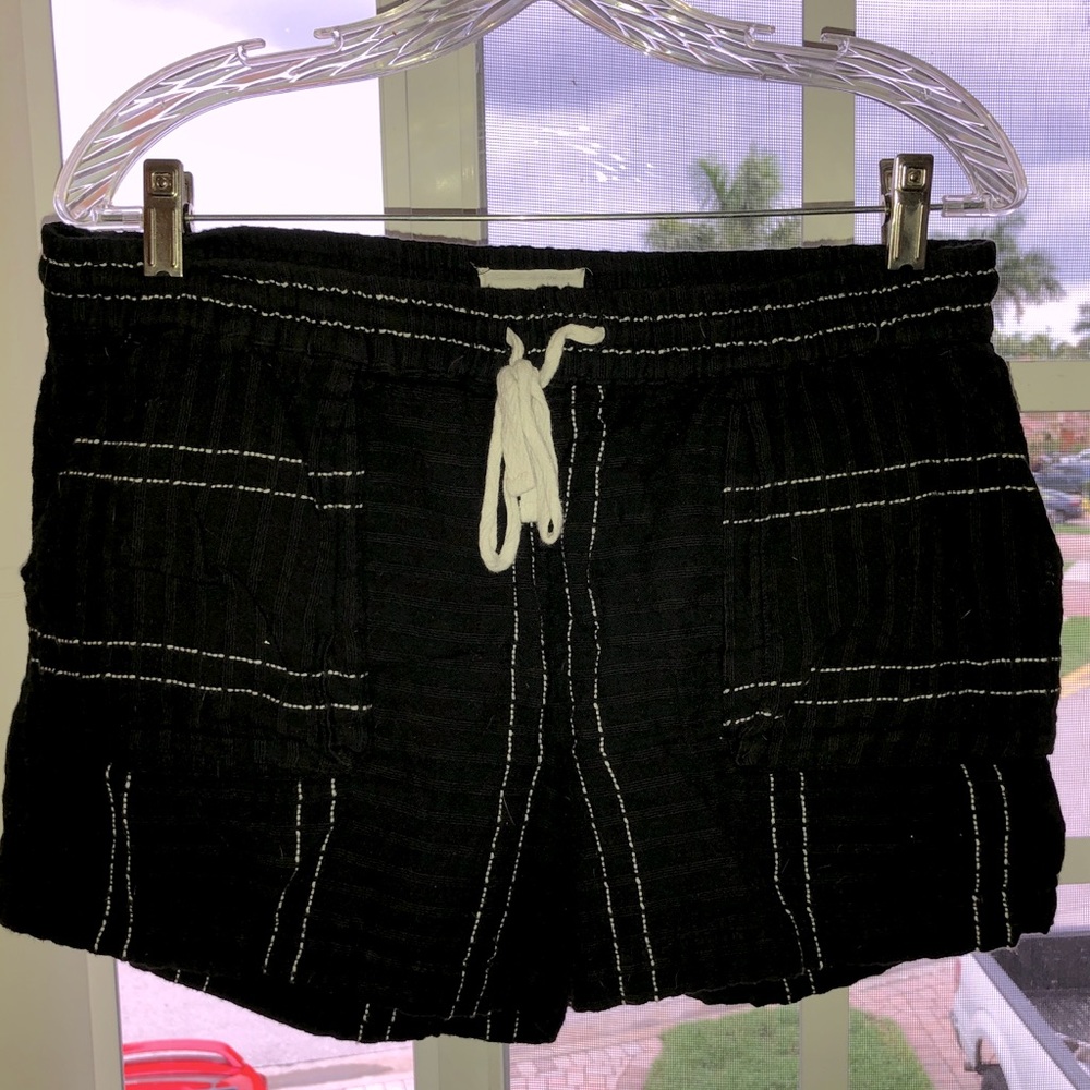 Lou & Grey black shorts with white pinstripes